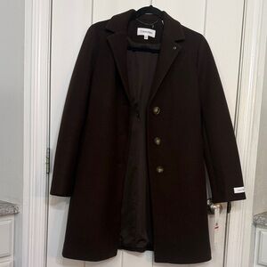 Calvin Klein Chocolate Brown Overcoat